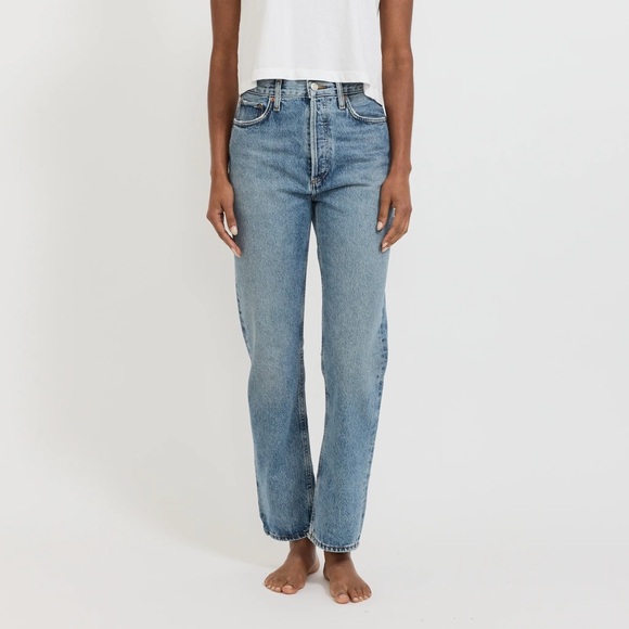 Agolde 90’s Pinch Waist High Rise Straight in Navigate size 25 - Picture 2 of 9